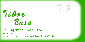 tibor bass business card